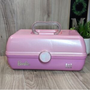 Caboodles Barbie On-The-Go Girl Pink Sparkle Spring Dreaming Cosmetics Case